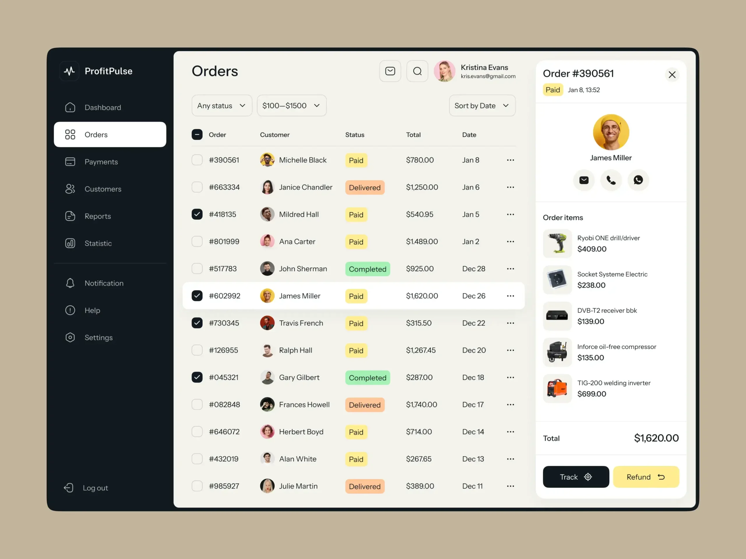 Custom Saas Admin Dashboard UI